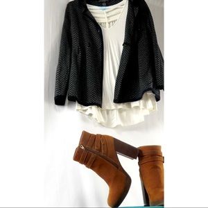 Cardigan with pea coat type buttons